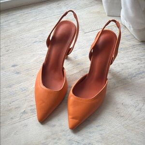 Orange Slingback Heels
